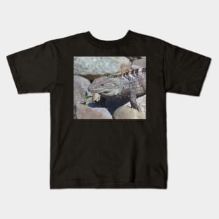 Female Green Iguana Kids T-Shirt